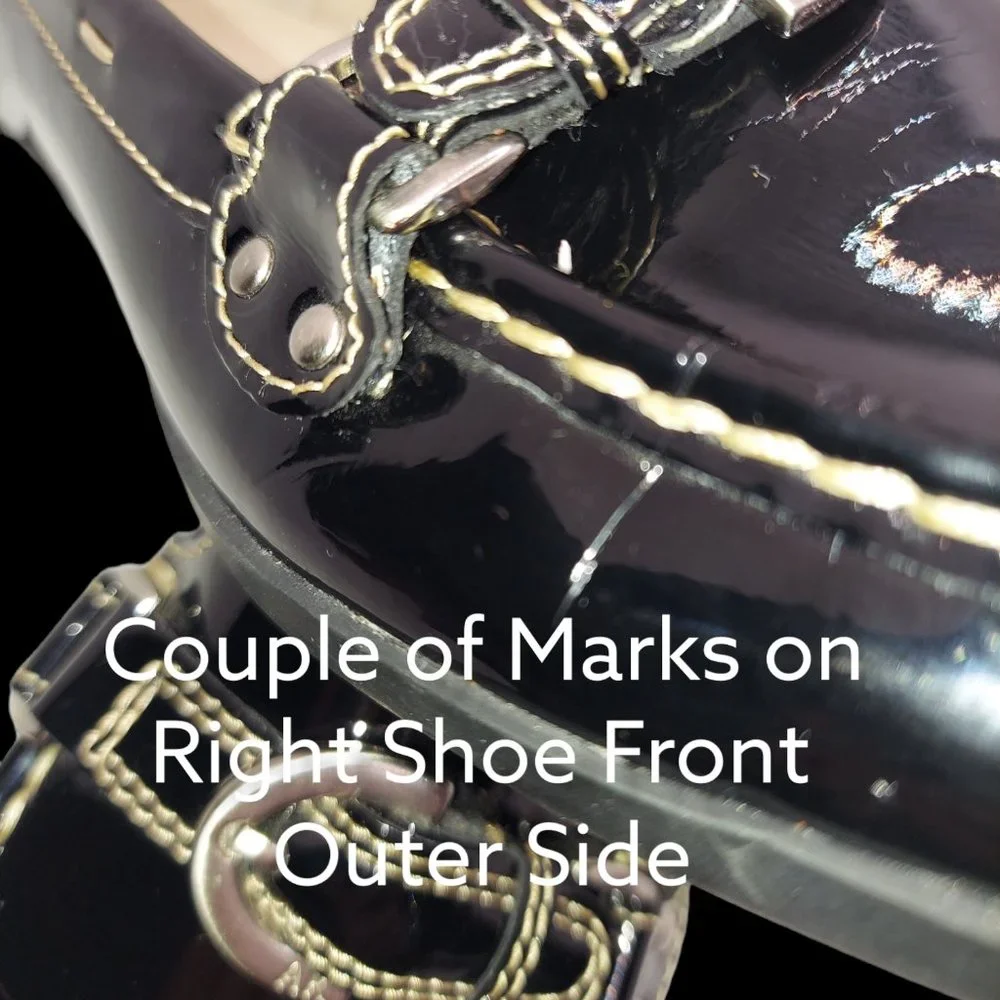 Anne Klein Black Patent Ritchey Loafer Women's Size 7 - Picture 8 of 9